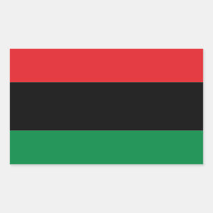 Sticker Rectangulaire Drapeau rouge noir et vert