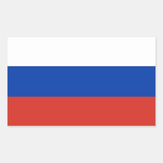Sticker Rectangulaire Drapeau russe (Devant)