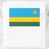 Sticker Rectangulaire Drapeau rwandais, Drapeau du Rwanda (Sac)