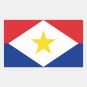 Sticker Rectangulaire Drapeau Saba (Devant)