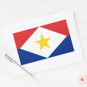 Sticker Rectangulaire Drapeau Saba (Enveloppe)