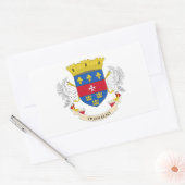 Sticker Rectangulaire Drapeau Saint-Barthélemy (Enveloppe)