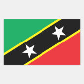 Sticker Rectangulaire Drapeau Saint-Kitts-Et-Nevis (Devant)