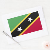 Sticker Rectangulaire Drapeau Saint-Kitts-et-Nevis (Enveloppe)