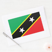 Sticker Rectangulaire Drapeau Saint-Kitts-Et-Nevis