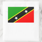 Sticker Rectangulaire Drapeau Saint-Kitts-Nevis (Sac)