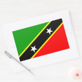 Sticker Rectangulaire Drapeau Saint-Kitts-Nevis (Enveloppe)