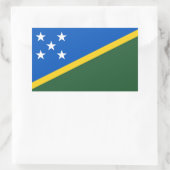 Sticker Rectangulaire Drapeau Salomon Islander, Drapeau des Îles Salomon (Sac)