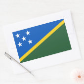 Sticker Rectangulaire Drapeau Salomon Islander, Drapeau des Îles Salomon (Enveloppe)