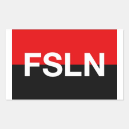 STICKER RECTANGULAIRE DRAPEAU SANDINISTAS (Devant)