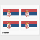 Sticker Rectangulaire Drapeau serbe (Feuille)