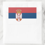 Sticker Rectangulaire Drapeau serbe (Sac)