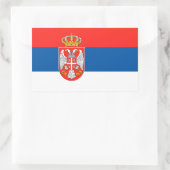 Sticker Rectangulaire Drapeau serbe (Sac)