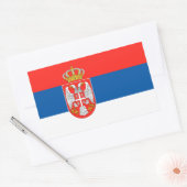 Sticker Rectangulaire Drapeau serbe (Enveloppe)