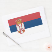 Sticker Rectangulaire Drapeau serbe, Drapeau serbe (Enveloppe)