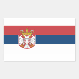 Sticker Rectangulaire Drapeau serbe, Drapeau serbe