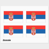 Sticker Rectangulaire Drapeau Serbie (Feuille)