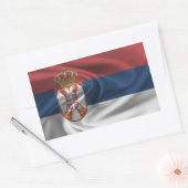 Sticker Rectangulaire Drapeau Serbie (Enveloppe)