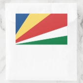 Sticker Rectangulaire Drapeau seychellois, Drapeau seychellois (Sac)