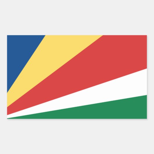 Sticker Rectangulaire Drapeau seychellois, Drapeau seychellois (Devant)
