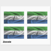 Sticker Rectangulaire Drapeau Sierra Leone (Feuille)