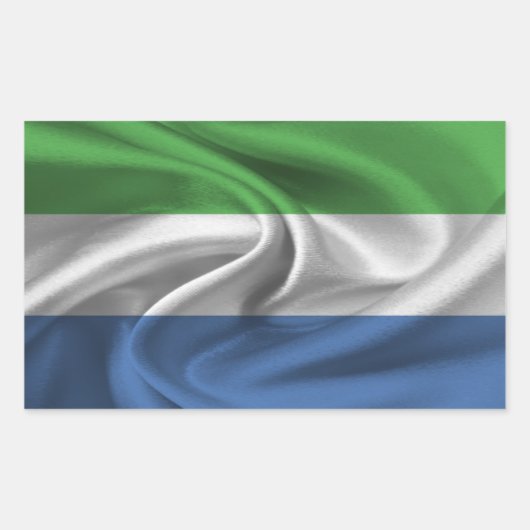 Sticker Rectangulaire Drapeau Sierra Leone (Devant)
