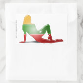 Sticker Rectangulaire Drapeau Silhouette de fille lituanienne (Sac)
