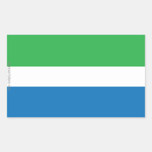 Sticker Rectangulaire Drapeau simple de Sierra Leone