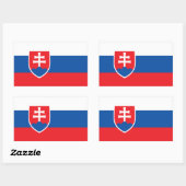 Sticker Rectangulaire Drapeau slovaque, Drapeau slovaque (Feuille)