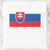 Sticker Rectangulaire Drapeau slovaque, Drapeau slovaque (Sac)
