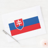 Sticker Rectangulaire Drapeau slovaque, Drapeau slovaque (Enveloppe)
