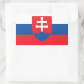 Sticker Rectangulaire Drapeau slovaque et armoiries, Drapeau slovaque (Sac)