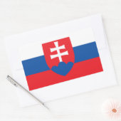 Sticker Rectangulaire Drapeau slovaque et armoiries, Drapeau slovaque (Enveloppe)