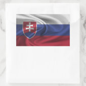 Sticker Rectangulaire Drapeau Slovaquie (Sac)