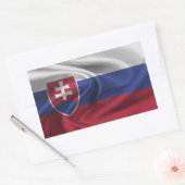 Sticker Rectangulaire Drapeau Slovaquie (Enveloppe)