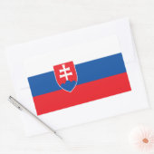 Sticker Rectangulaire Drapeau Slovaquie (Enveloppe)