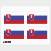 Sticker Rectangulaire Drapeau Slovaquie (Feuille)
