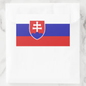 Sticker Rectangulaire Drapeau Slovaquie (Sac)