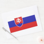 Sticker Rectangulaire Drapeau Slovaquie (Enveloppe)