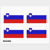 Sticker Rectangulaire Drapeau slovène, Drapeau de Slovénie (Feuille)