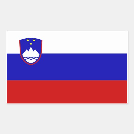 Sticker Rectangulaire Drapeau Slovénie (Devant)