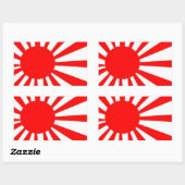 Sticker Rectangulaire Drapeau solaire japonais (Feuille)