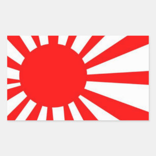 Sticker Rectangulaire Drapeau solaire japonais