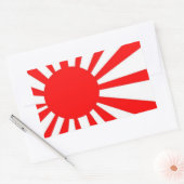 Sticker Rectangulaire Drapeau solaire japonais (Enveloppe)
