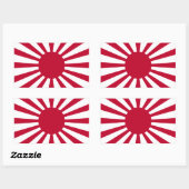 Sticker Rectangulaire Drapeau solaire japonais (Feuille)
