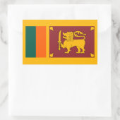 Sticker Rectangulaire Drapeau Sri Lanka (Sac)