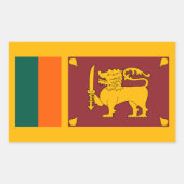 Sticker Rectangulaire Drapeau Sri Lanka (Devant)