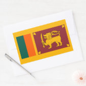 Sticker Rectangulaire Drapeau Sri Lanka (Enveloppe)