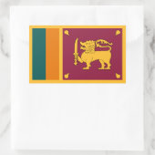 Sticker Rectangulaire Drapeau Sri Lanka (Sac)