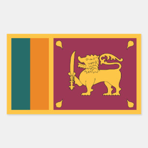 Sticker Rectangulaire Drapeau Sri Lanka